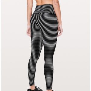 black and white striped lululemon leggings
